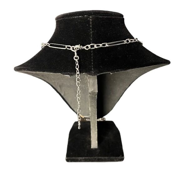 Silver Chain Link Necklace New - Picture 4 of 5
